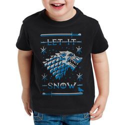 style3 Print-Shirt Kinder T-Shirt Let it snow Ugly Sweater 