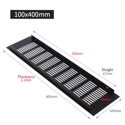 Lüftungsgitter Stegblech 100mm 150-400mm Rechteckig Schrank 150mm-400mm