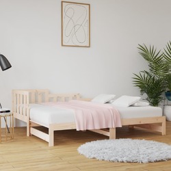 Tagesbett Ausziehbar Massivholz Kiefer Sofabett Sofa mehrere Auswahl vidaXL