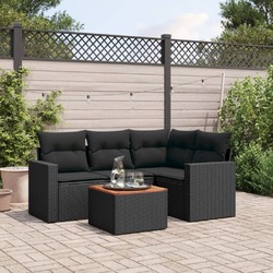 Gartenmöbel Sofa Garnitur Lounge Sitzgruppe 5-tlg. Beige Poly Rattan vidaXL