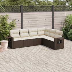 Gartenmöbel Sofa Garten Garnitur Lounge Sitzgruppe mit Kissen Poly Rattan vidaXL