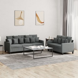 Sofagarnitur Kissen Sessel Sofa Couch Designsofa 2-tlg. Weinrot Stoff vidaXL