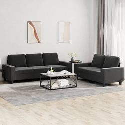 Sofagarnitur Sessel Sofa Couch Wohnzimmersofa Designsofa 3-tlg. Stoff vidaXL