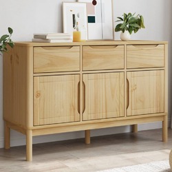 Sideboard Kommode Anrichte Beistellschrank Wachsbraun Massivholz Kiefer vidaXL