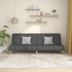 Schlafsofa 2-Sitzer Sofa Couch Schlafcouch Sofabett Tagesbett Dunkelgrau vidaXL