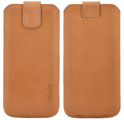 Handy Tasche Exclusive Echt Leder Hülle Etui + Silikon Case für iPhone 16 Pro