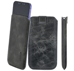 Exclusive Hülle Suncase Leder Handy Tasche Slim Case Etui für iPhone 15 Pro 6.1"