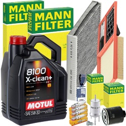 MANN INSPEKTIONSPAKET MOTUL 5W30 passend für VW POLO 9N 6R ROOMSTER 5J FABIA 2