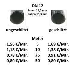 Wellrohr Wellschlauch Marderschutz Kabel Installationsrohr Isolierrohr LeerrohrMade in Germany geschlitzt, ungeschlitzt, Staffelpreise