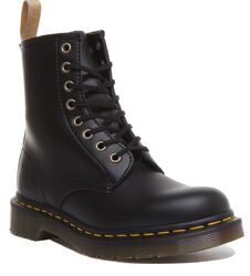 DR MARTENS 1460 Vegan 8 Ösen Schnürer Core Klassisch Damen Schwarz Größe UK 3 -