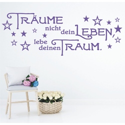 Wandtattoo Spruch Träume nicht dein Leben Lebe Traum Wandaufkleber Sticker .