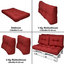 Palettenkissen Sitzkissen Palettenpolster Rückenkissen Palettensofa Polster Sofa