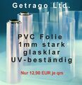 Seatech PVC Fenster Folie glasklar 1mm, Bootsverdeck, Cabrio, UV beständig