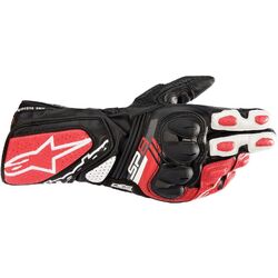 Alpinestars SP-8 v3 Motorrad Handschuhe Gr. XXL Sommer schwarz-weiß-hellrot