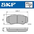 1x ORIGINAL® Skf VKBP 90510 Bremsbelagsatz, Scheibenbremse Hinten, exkl.