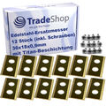 12x Messer Klingen Titan-Beschichtung 0,9mm + Schrauben für Worx WR142E WR143E