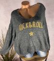 Legerer GrobStrick PULLOVER Italy ROCK&ROLL grau  40 42 44