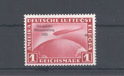 Dt. Reich Michel Nummer 496, 1 Mark Chicagofahrt 1933 ungebraucht * (7147)