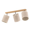 Deckenstrahler Canvas beige Textil dreiflammig Deckenlampe Deckenleuchte Spot