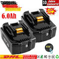 2X Original 6000mAh Akku Für Makita 18V 6.0Ah BL1860B BL1850 BL1840 BL1830 DHL