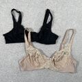 Marks and Spencer M&S BH 2er Set Schwarz und Beige Größe 32B Blumen Spitze