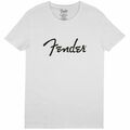 T-Shirt Fender Spaghetti Logo WHT S Musiker Shirt NEU