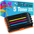 5 Toner XL für HP Color Laserjet CB540A-543A CP 1213 CP 1214 CP 1214 N CP 1215