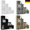 Treppenregal Raumteiler Stufenregal Bücherregal Standregal Regal mit 6 Fächer DE