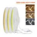 COB LED Streifen 230V IP67 Leiste Band Stripe Lichtschlauch Keine Lichtpunkte DE