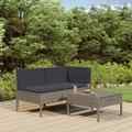 Gartenmöbel 3-tlg. Poly Rattan Lounge Sofa Sitzgruppe mehrere Auswahl vidaXL