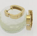 Creolen 14kt 14k 585er Gelb Gold Brillanten Brillant Diamant Ohrringe Ohrstecker