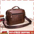 Vintage Messenger Genuine Leather Business Handbags Men Universal Solid Color SN