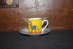 Espressotasse Unterteller Zebra Könitz Tiergeschichten Espressotassen Set