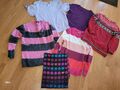 4 Damen Pullover 1  Bluse 1 Schal Rose Rot Violet Töne Gr 40 