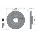 Bremsscheibe TEXTAR 92214005 vorne, belüftet, geschlitzt, hochkarbonisiert, 1...