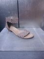 Neuwertige RIEKER Sandalen Gr 40 Sandaletten creme beige Schuhe Wildleder #1364