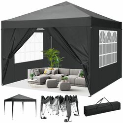 Pavillon 3x3/3x6m Wasserdicht Faltpavillon Pop Up Partyzelt Gartenzelt UV Schutz✔wasserdicht ✔UV Schutz 50+✔Inkl. Tasche✔faltbar