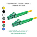 CONBIC® 0,2m-75m LCA LCA (8°) SIMPLEX Glasfaser Kabel Modem 2  Telekom FritzBox