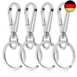 Metall Schlüsselanhänger Karabinerhaken Clip, 4 PCS Schlüsselanhänger Sch