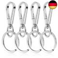 Metall Schlüsselanhänger Karabinerhaken Clip, 4 PCS Schlüsselanhänger Sch