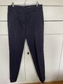 Damen Stoffhose Gr. 34 von Comma dunkelblau Hosenanzug  XS 36 S Baumwolle Muster