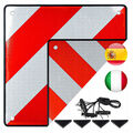 Warntafel Warnschild für hinten Spanien Italien 2 in 1 50x50cm Für Fahrradträger