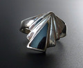 Stylischer Vintage Silberring 925 Silber Ring mit schwarzem Onyx Gr. 62