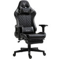 Gaming Stuhl Racing Chefsessel mit Fußstütze und ergonomsichen 4D-Armlehnen