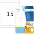 HERMA Self Adhesive Multi-Purpose Labels, 15 Labels Per A4 Sheet, 375 Labels For