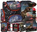 T-REX Dinosaurier Schulranzen Schultasche Tornister 7Tlg Federtasche  Dinos