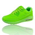 Neon Grüne Damen Herren Sneaker Sportschuhe Turnschuhe Freizeitschuhe NEU 73835