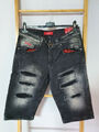 Herren JEEL Black Rock Shorts Cargo Bermuda Jeans Shorts Schwarz Gr.29-38