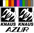 KNAUS AZUR ver1 aufkleber sticker wohnmobil camper wohnwagen caravan