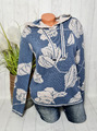 Damen Kapuzenpullover mit Print Gr. SHoodie Langarm Sweatshirt NEU